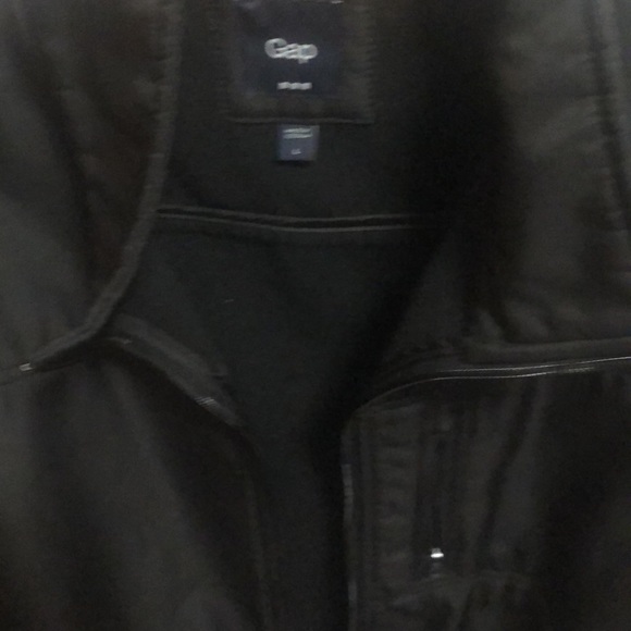 L FleeceLinedGap blackathleticjacket  2 inner&3 outer pockets❤️Likeit4price drop - Picture 4 of 16